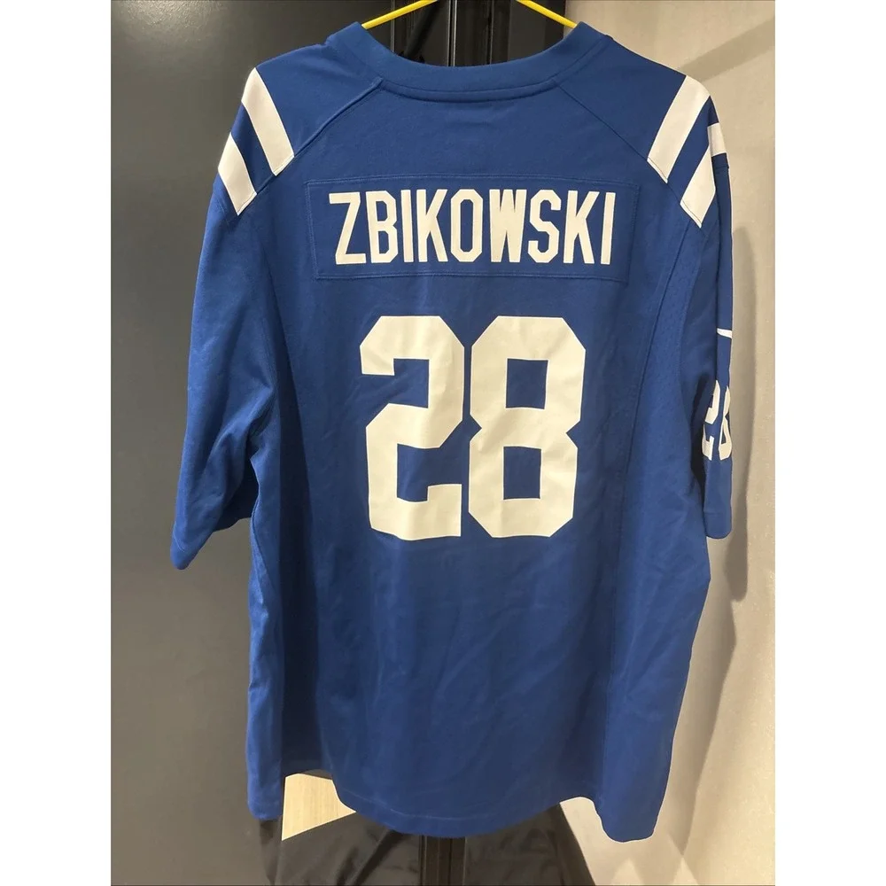 Nike NFL Indianapolis Colts Tom Zbikowski #28 Jersey Men's XL Game On-Field 2012